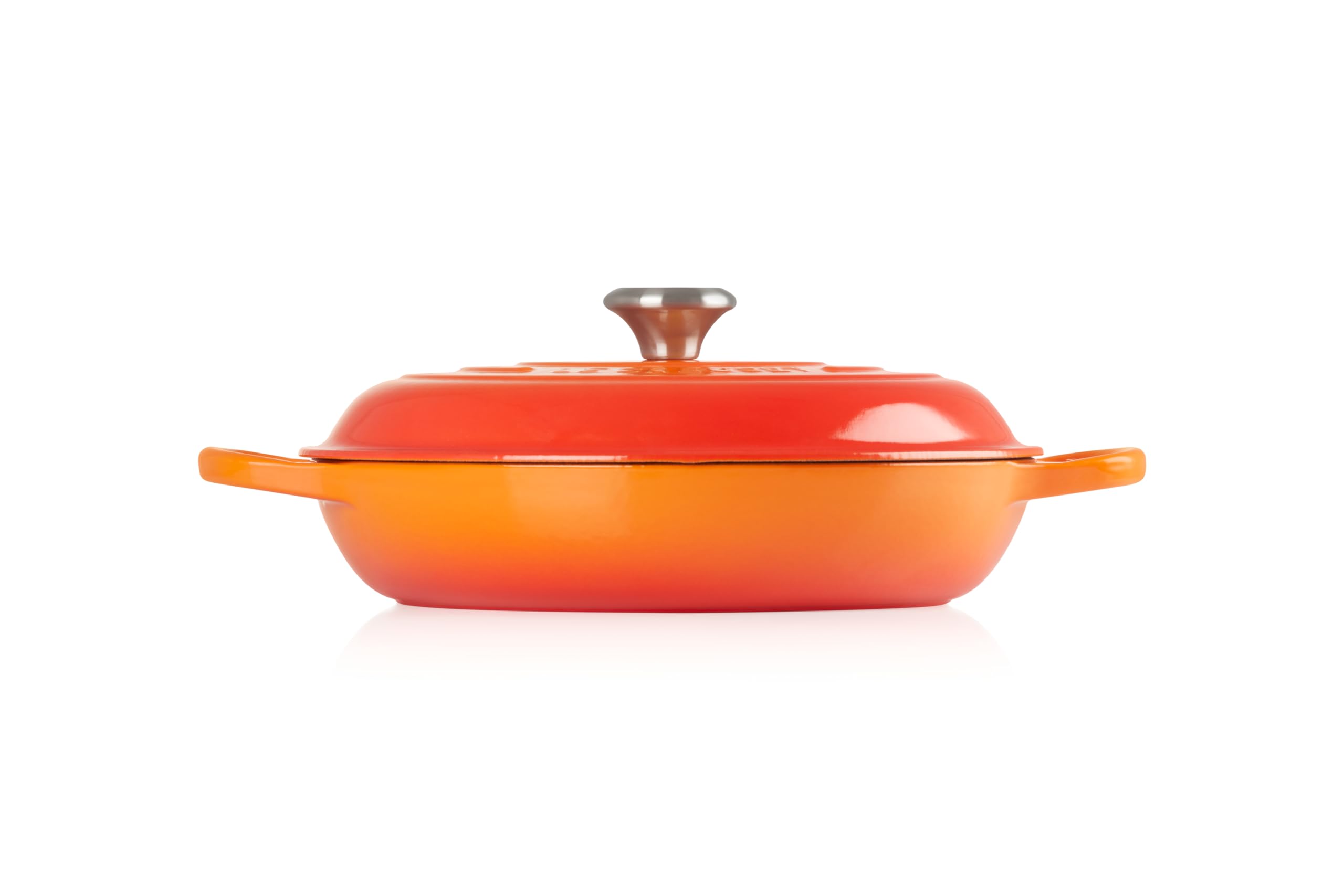 le-creuset-tegame-basso-evolution-30-cm-in-ghisa-vetrificata-3-2-l-arancione-mad image 4