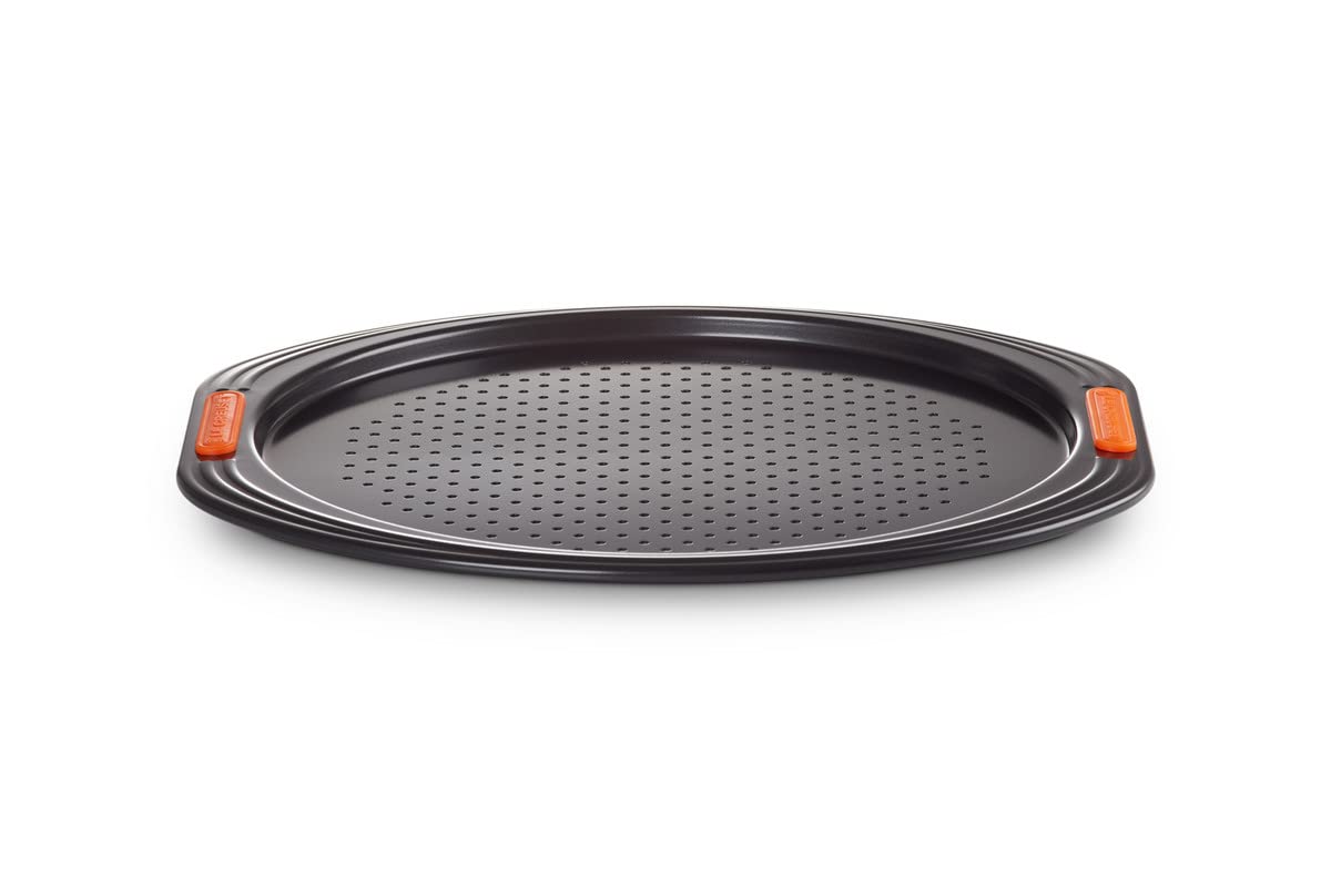 le-creuset-teglia-per-pizza-antiaderente-forata-33-cm-acciaio-al-carbonio-antrac image 1