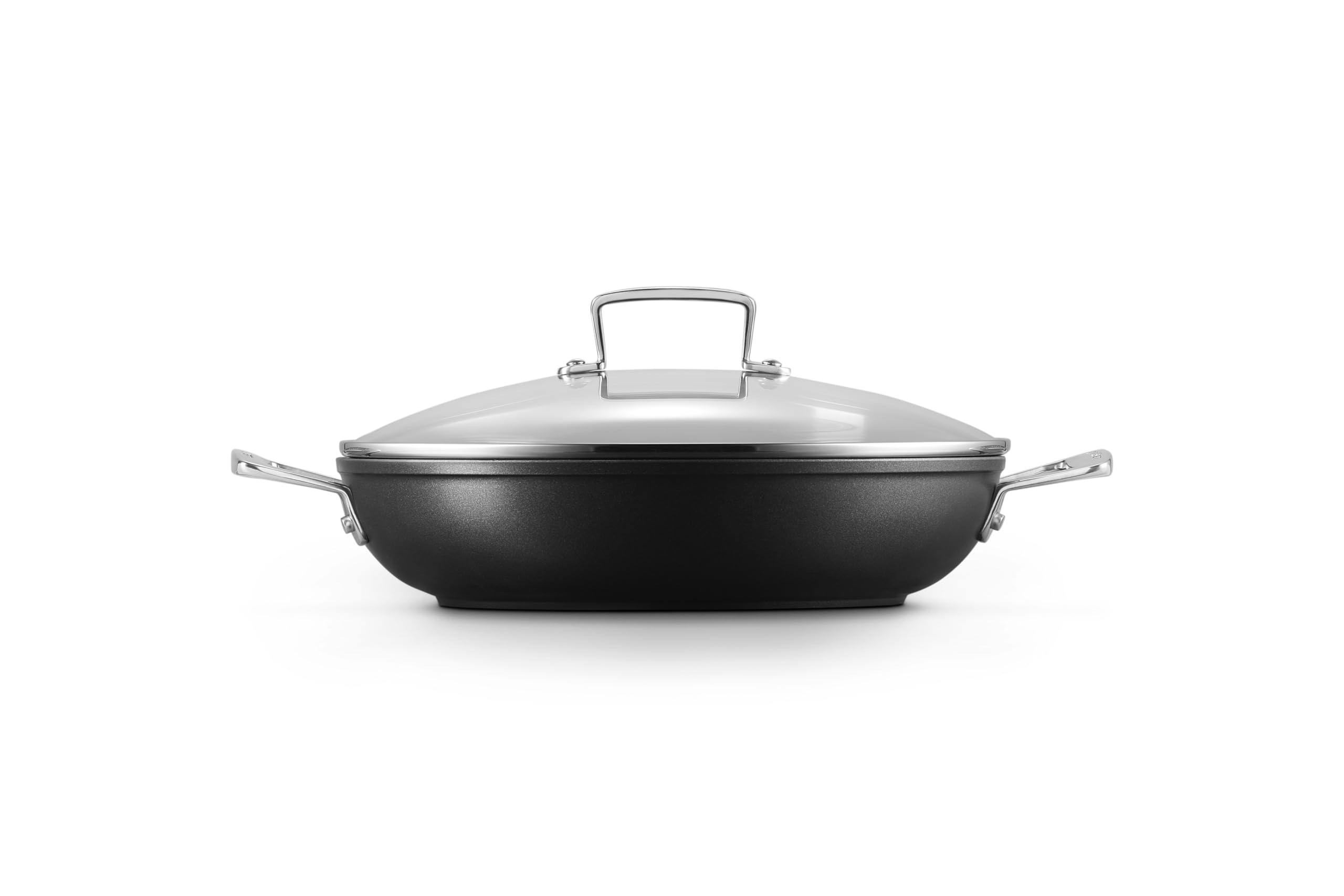 le-creuset-tegame-basso-in-alluminio-antiaderente-con-coperchio-vetro-28-cm-nero image 3