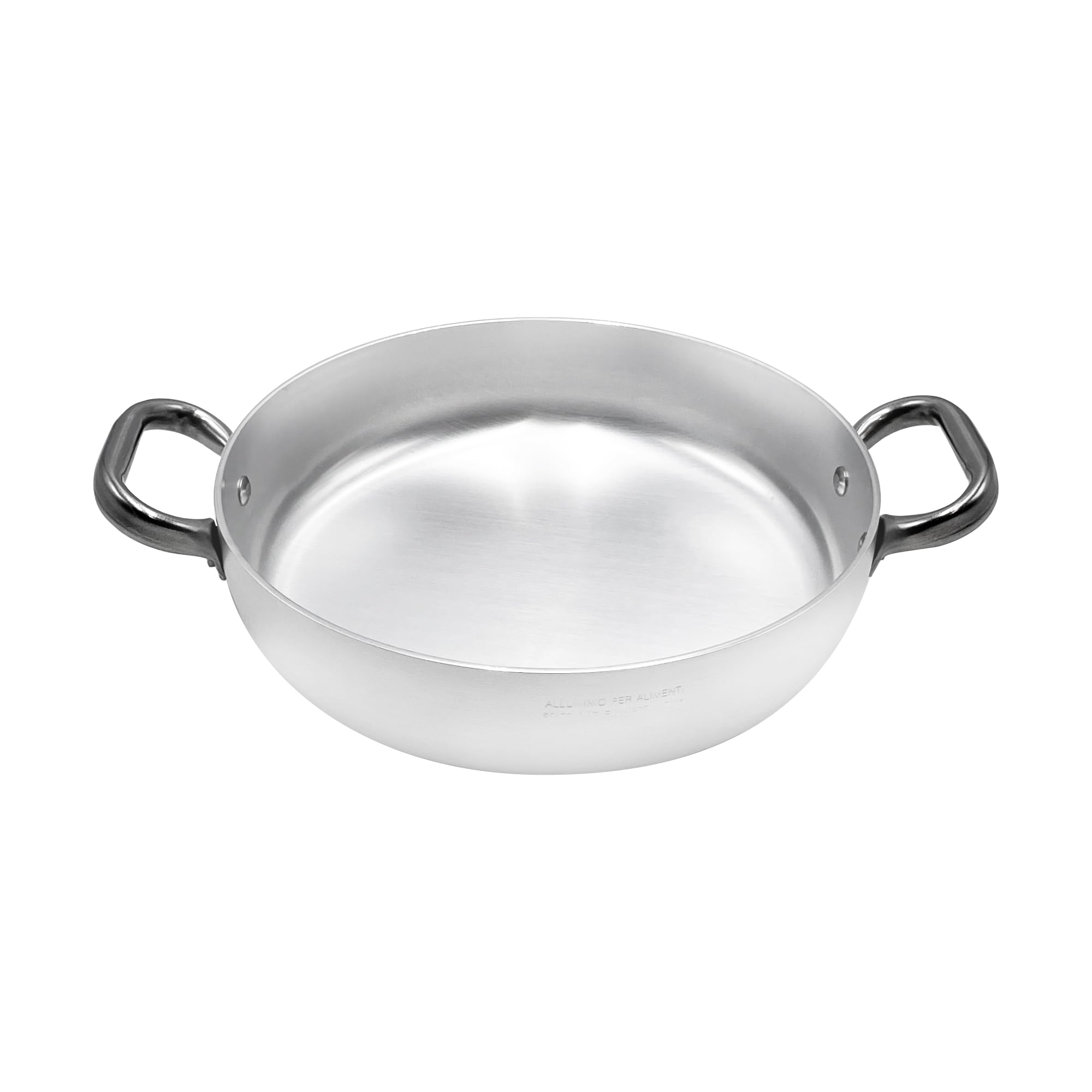 pentole-agnelli-linea-alluminio-3-mm-professionale-tegame-con-due-manici-inox-26 image 1