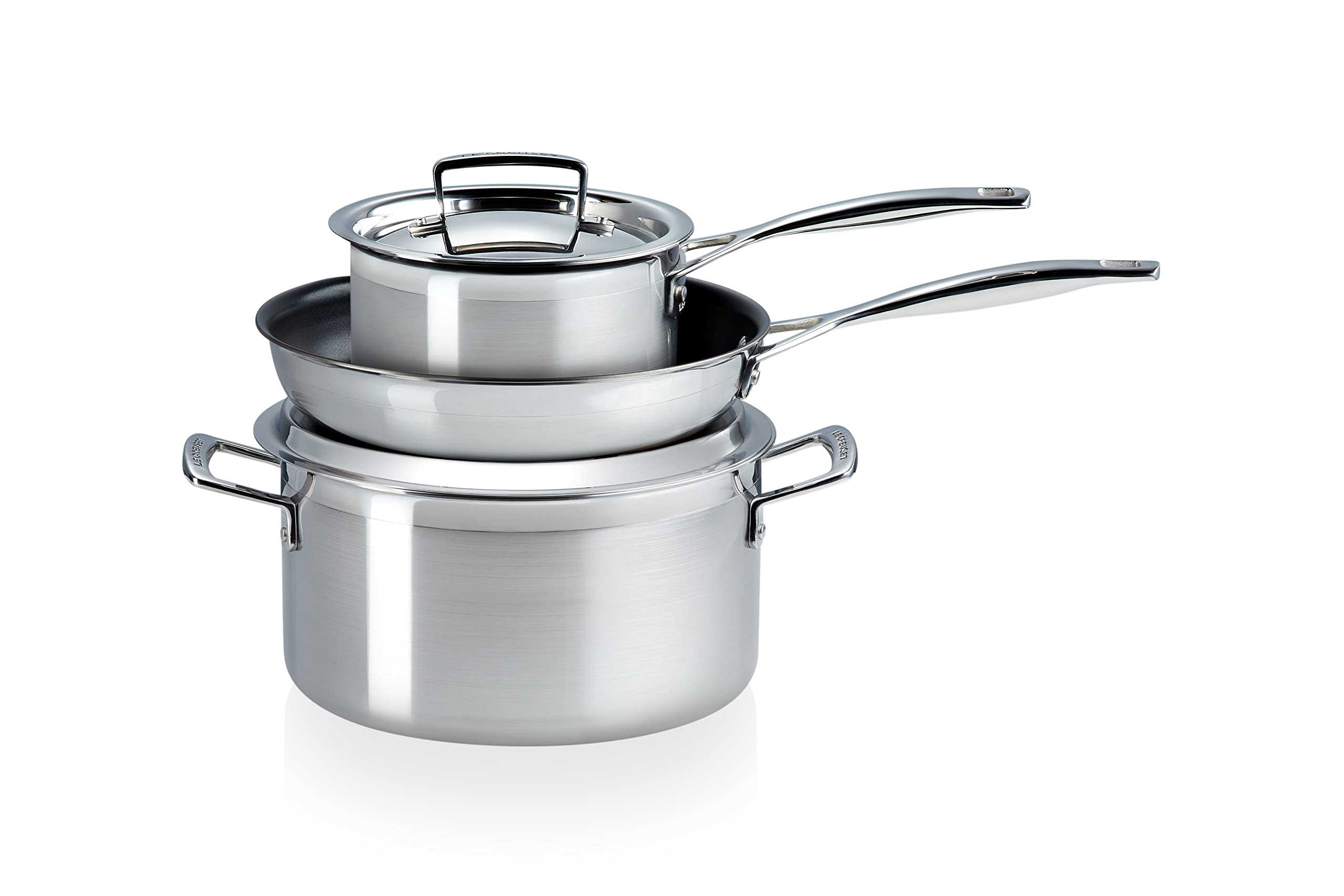 le-creuset-set-3-pentole-3-ply-in-acciaio-inox-24-24-16-cm-con-coperchi image 2