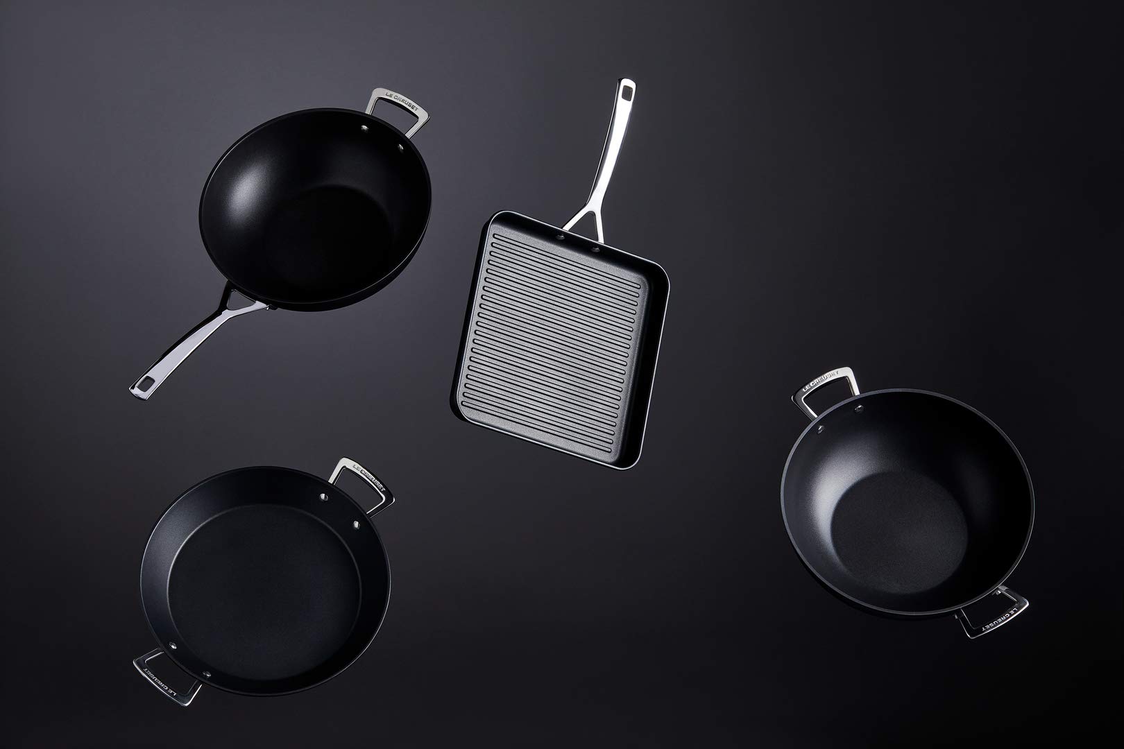 le-creuset-toughened-nonstick-padella-wok-con-manico-in-alluminio-antiaderente-3 image 7