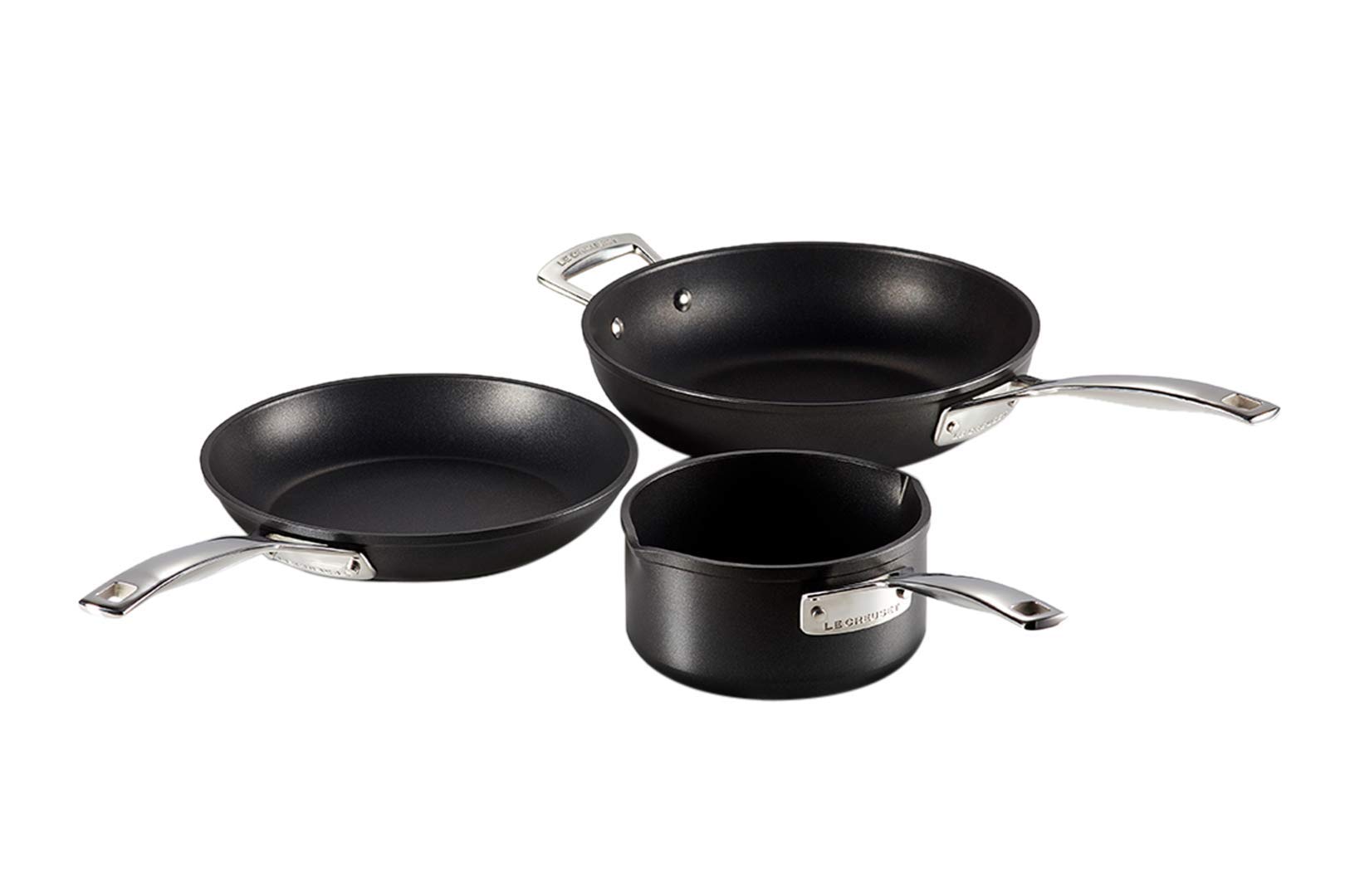 le-creuset-set-3-pezzi-casseruola-16-cm-padelle-24-e-26-cm-alluminio-antiaderent image 2