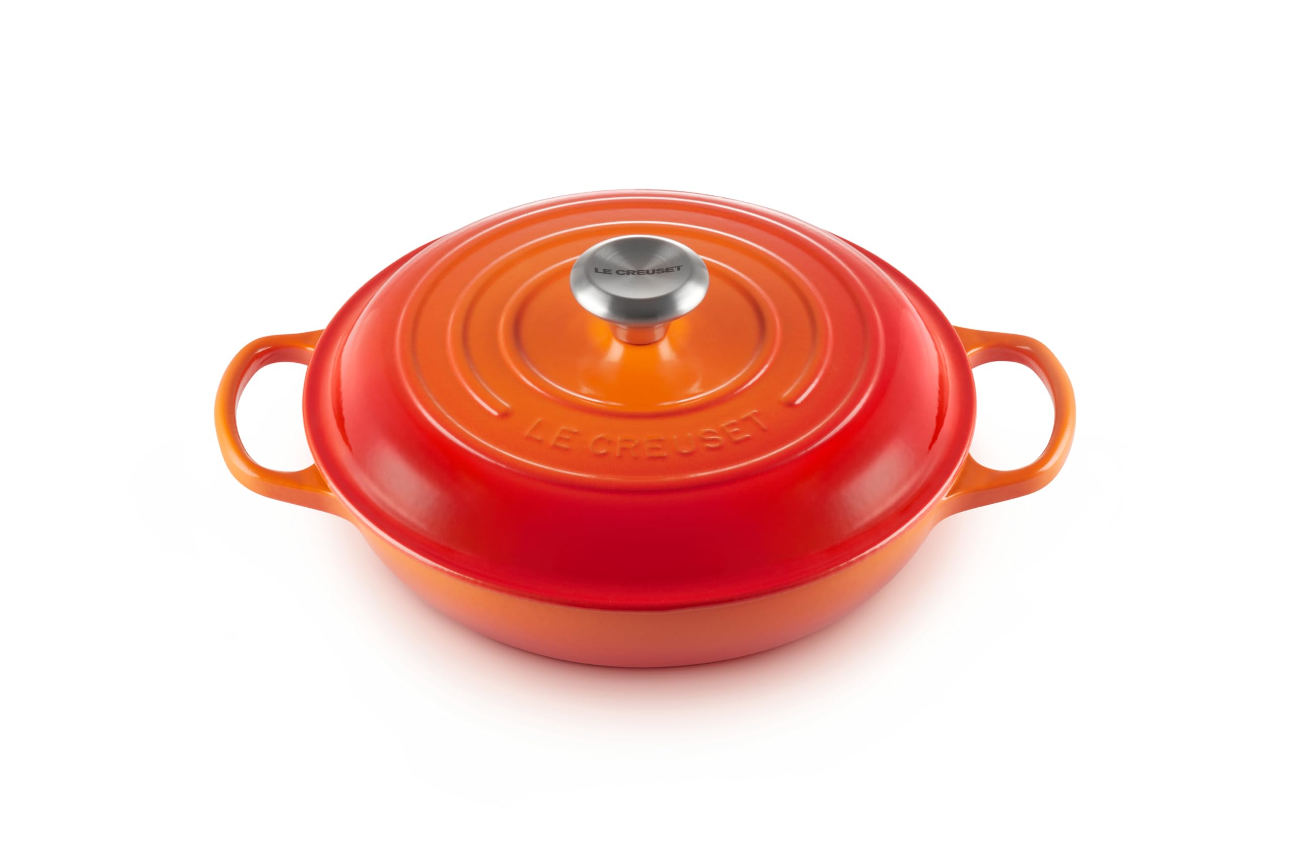 le-creuset-tegame-basso-evolution-30-cm-in-ghisa-vetrificata-3-2-l-arancione-mad image 8