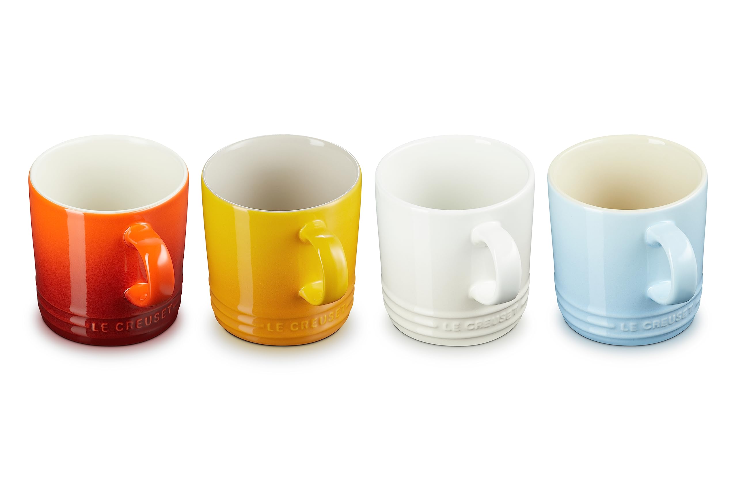 le-creuset-set-di-4-tazze-in-gres-350-ml-elements-colori-cayenne-nectar-meringue image 2