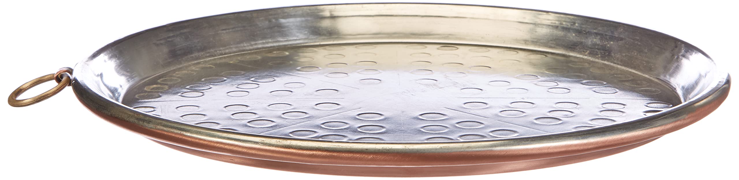pentole-agnelli-linea-rame-tortiera-per-farinata-martellata-2-mm-con-orlo-30-cm- image 2