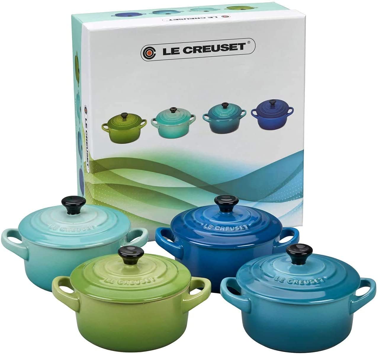 le-creuset-set-4-mini-cocotte-in-gres-vetrificato-10-cm-200-ml-colori-freddi-oce image 3