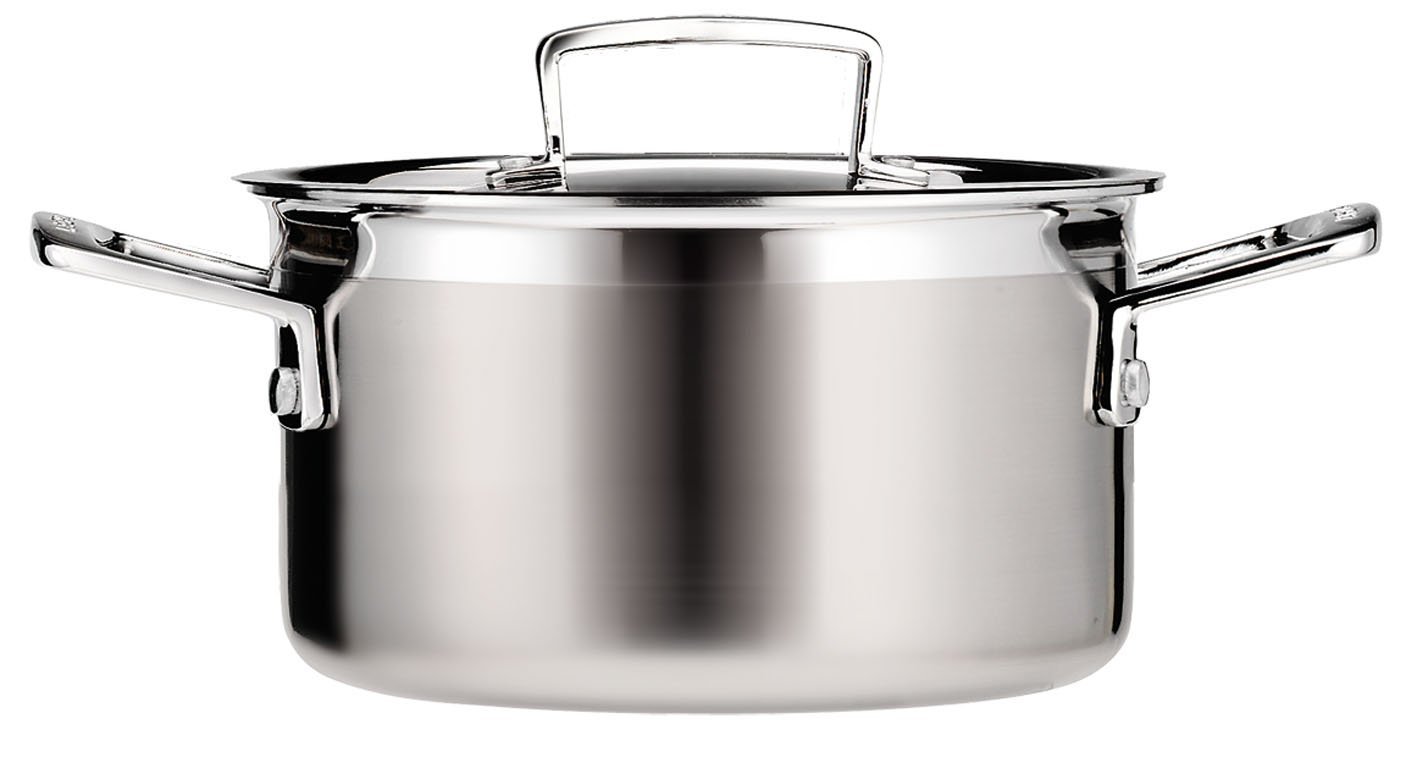 le-creuset-tegame-multistrato-3-ply-con-coperchio-26-cm-acciaio-inox-compatibile image 3