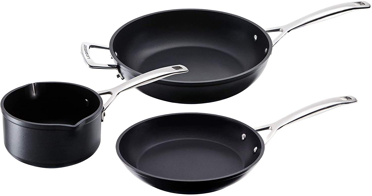 le-creuset-set-3-pezzi-casseruola-16-cm-padelle-24-e-26-cm-alluminio-antiaderent image 1