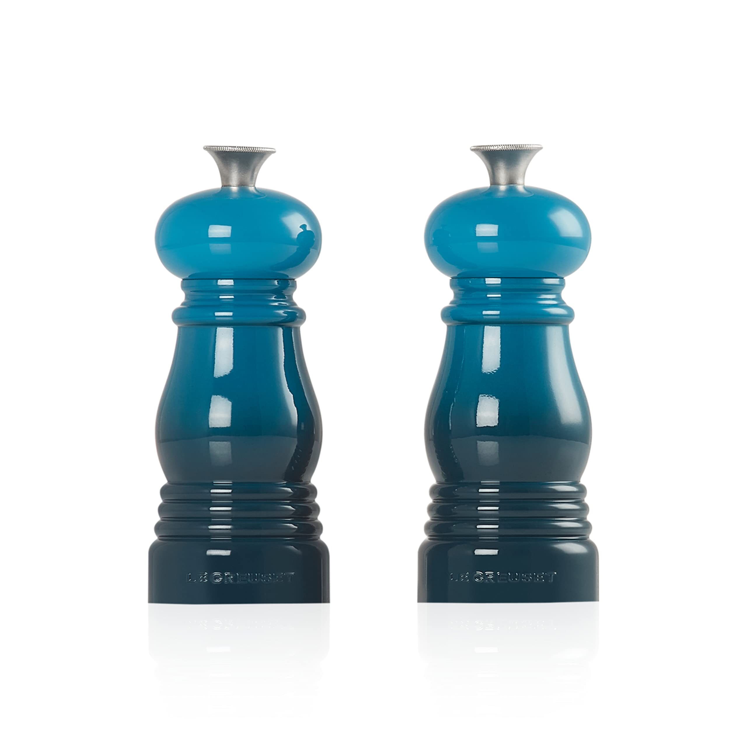 le-creuset-set-2-mini-macina-sale-e-pepe-in-abs-con-macina-in-ceramica-deep-teal image 3