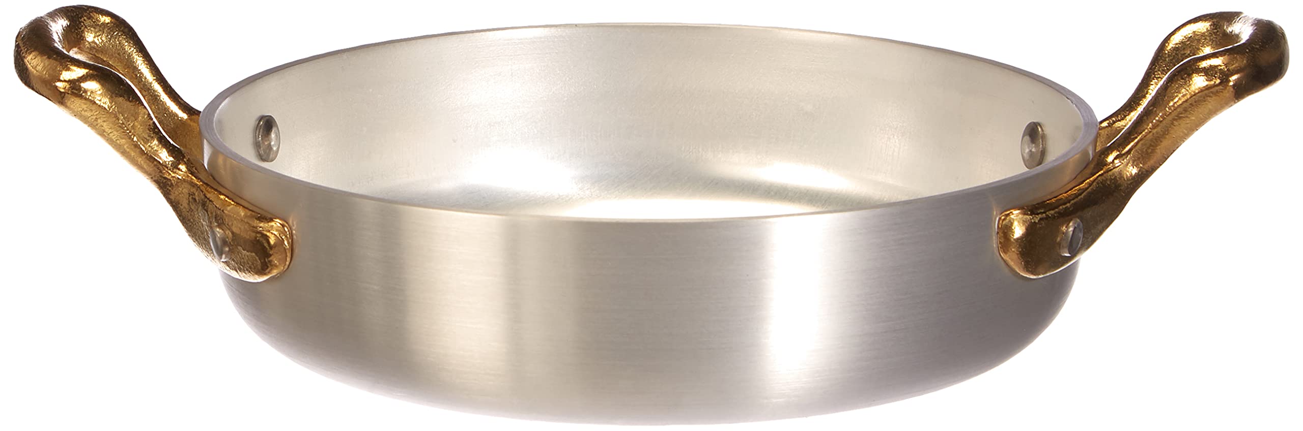 pentole-agnelli-alma11014-tegamino-a-servire-con-2-maniglie-in-ottone-alluminio- image 2
