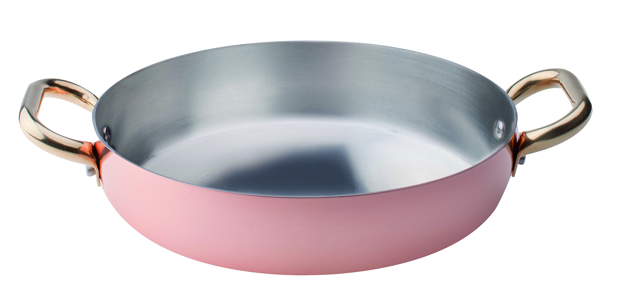 pentole-agnelli-tegame-in-rame-liscio-stagnato-a-mano-28-cm-con-2-maniglie-in-ot image 1