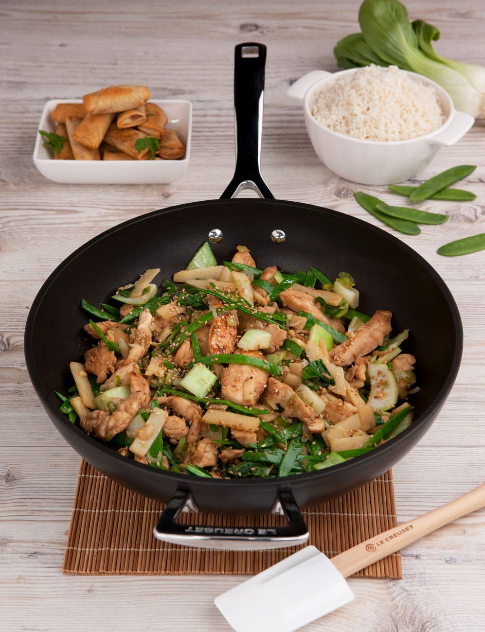 le-creuset-toughened-nonstick-padella-wok-con-manico-in-alluminio-antiaderente-3 image 6