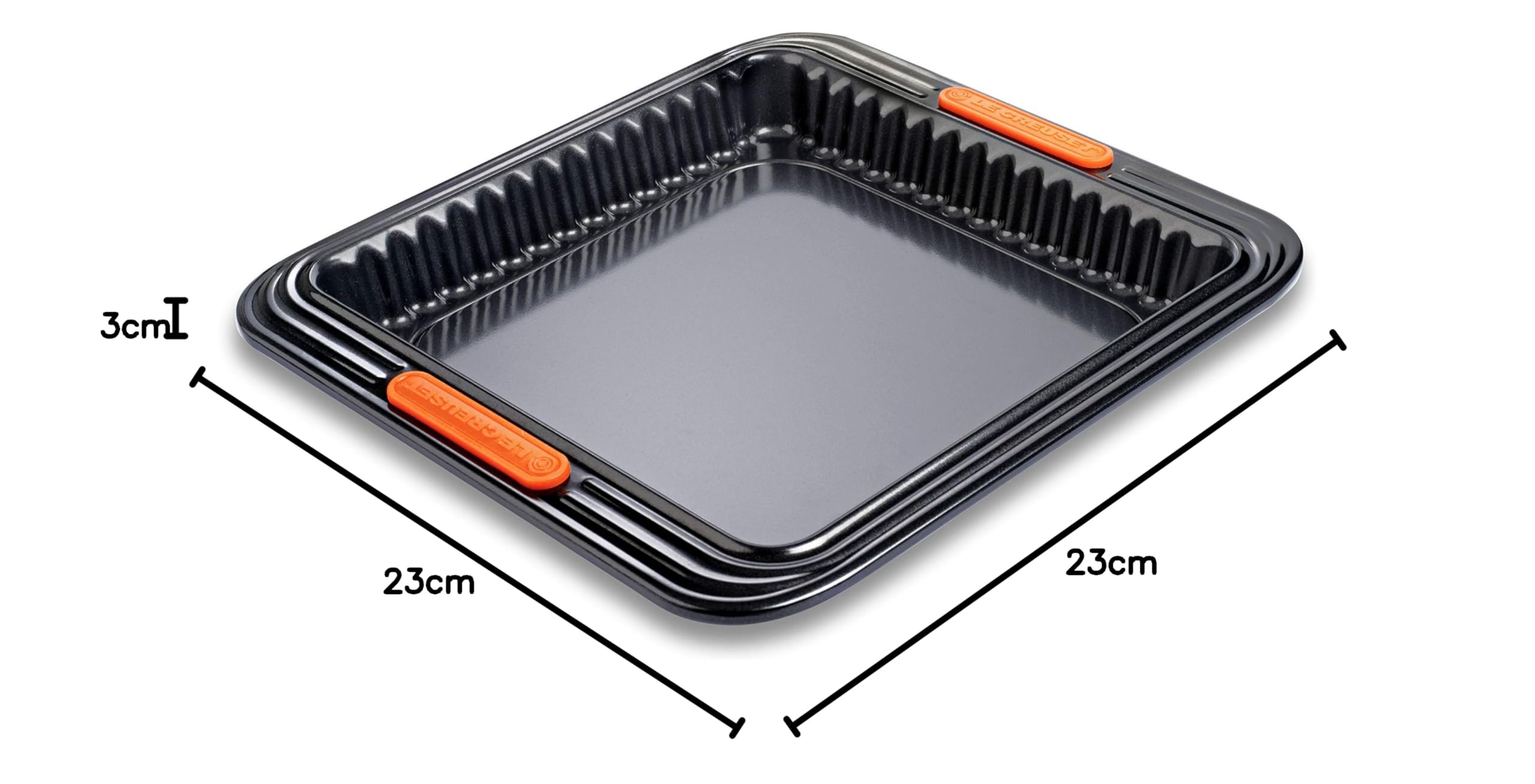 le-creuset-tortiera-quadrata-23-x-23-cm-in-acciaio-al-carbonio-antiaderente-con- image 3