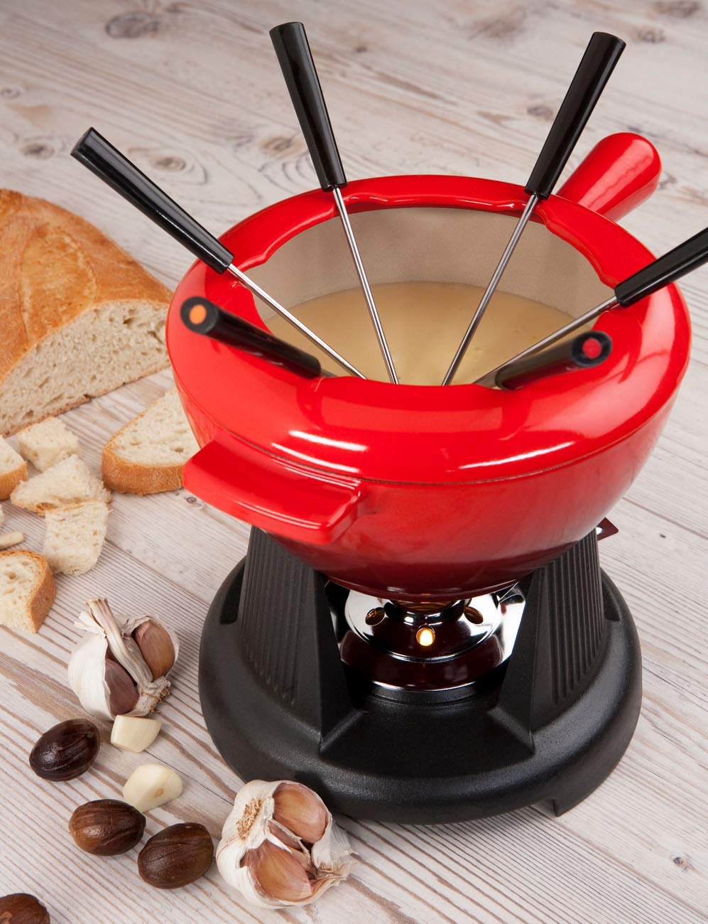 le-creuset-set-fonduta-savoiarda-in-ghisa-vetrificata-2-l-con-bordo-paraschizzi- image 2