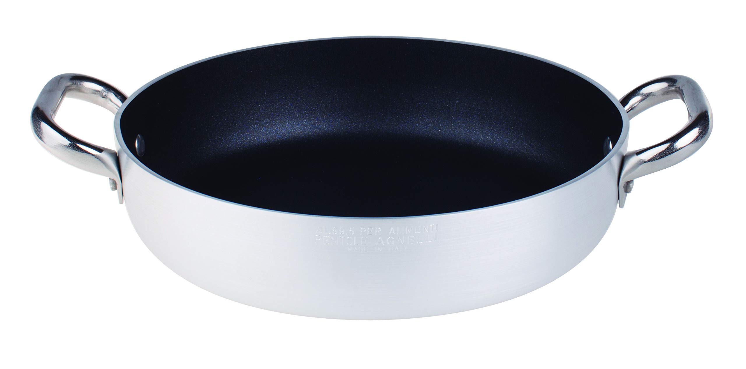 pentole-agnelli-alsa110s32-tegame-con-maniglie-alluminio-antiaderente-argento-32 image 7