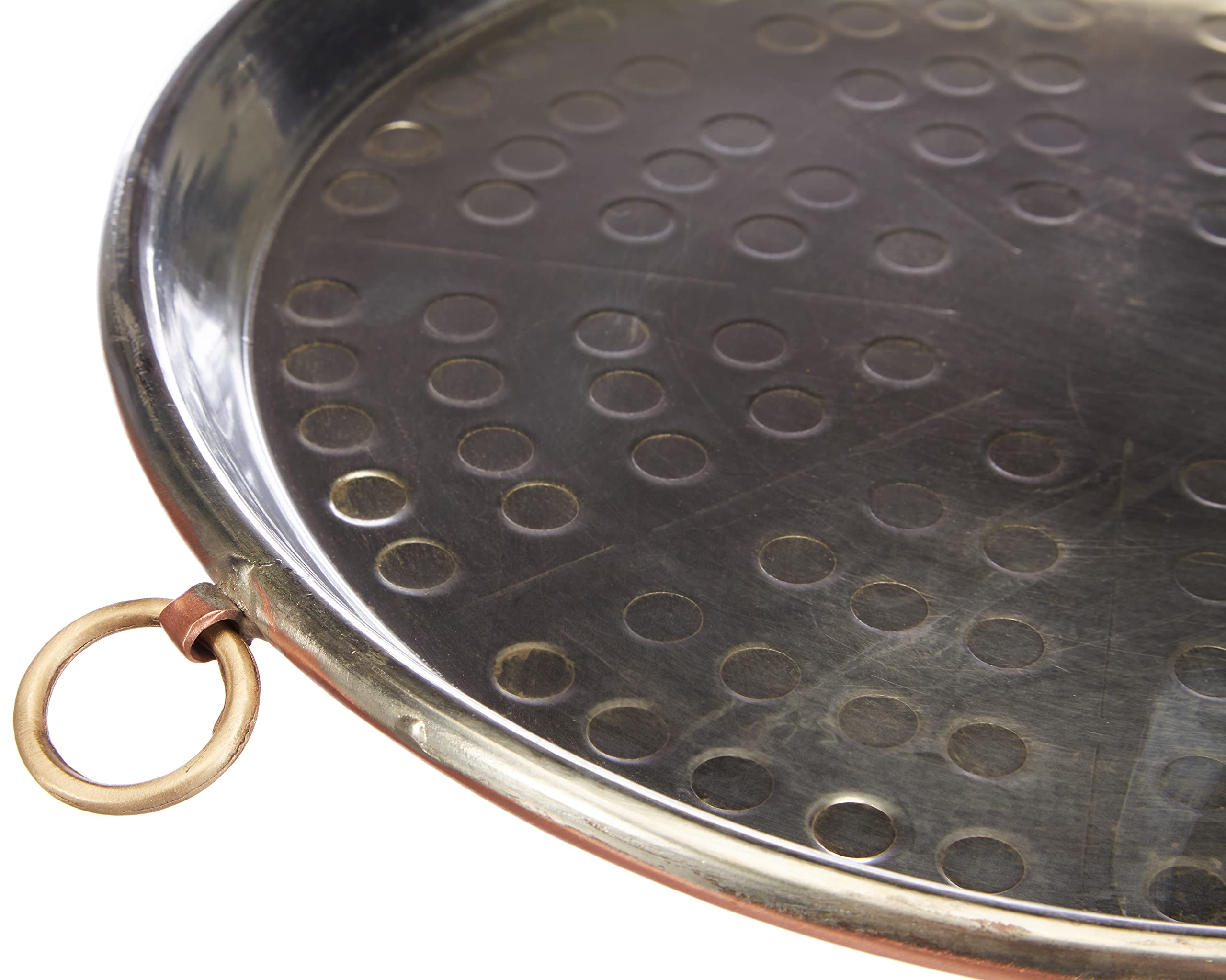 pentole-agnelli-linea-rame-tortiera-per-farinata-martellata-2-mm-con-orlo-30-cm- image 4