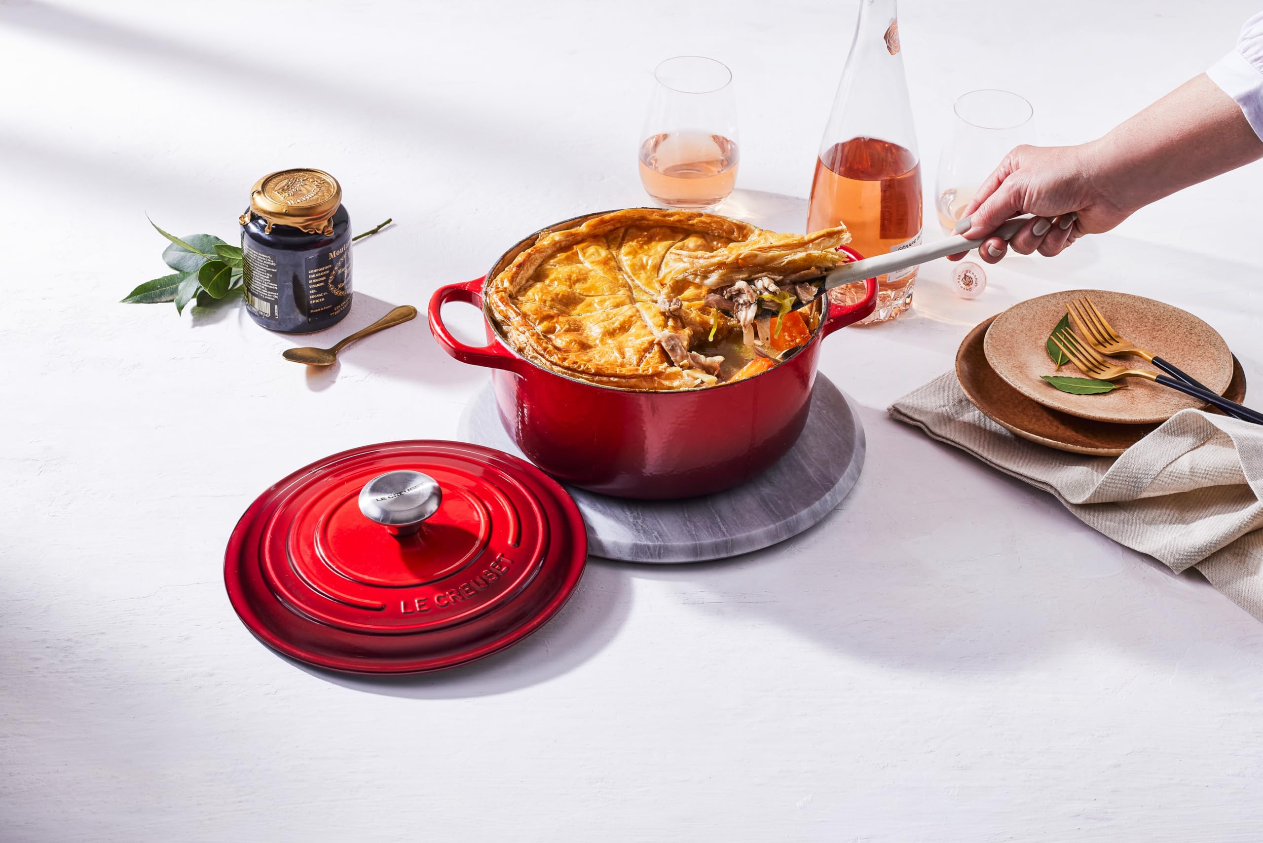 le-creuset-cocotte-rotonda-evolution-ghisa-vetrificata-26-cm-con-coperchio-cilie image 6
