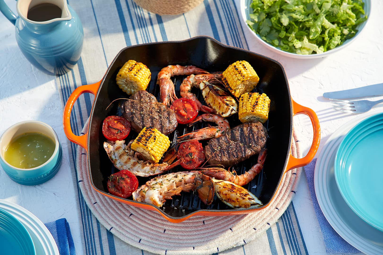 le-creuset-grill-quadrato-profondo-evolution-in-ghisa-vetrificata-30-cm-arancio- image 2