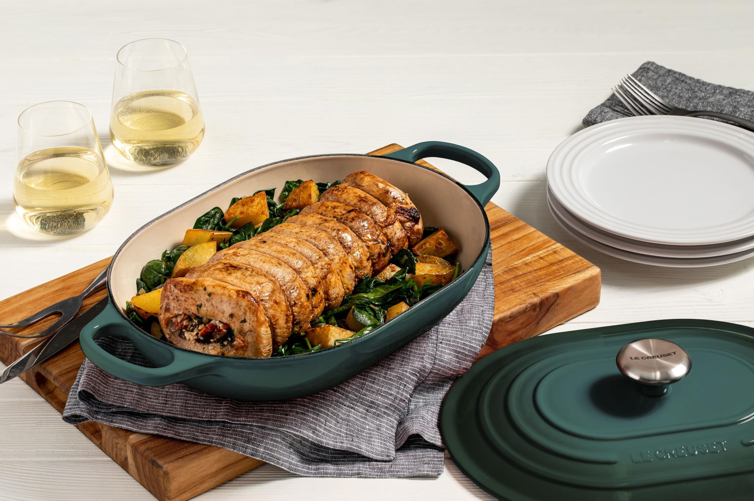 le-creuset-casseruola-oblong-evolution-in-ghisa-vetrificata-31-cm-3-4-litri-aran image 5