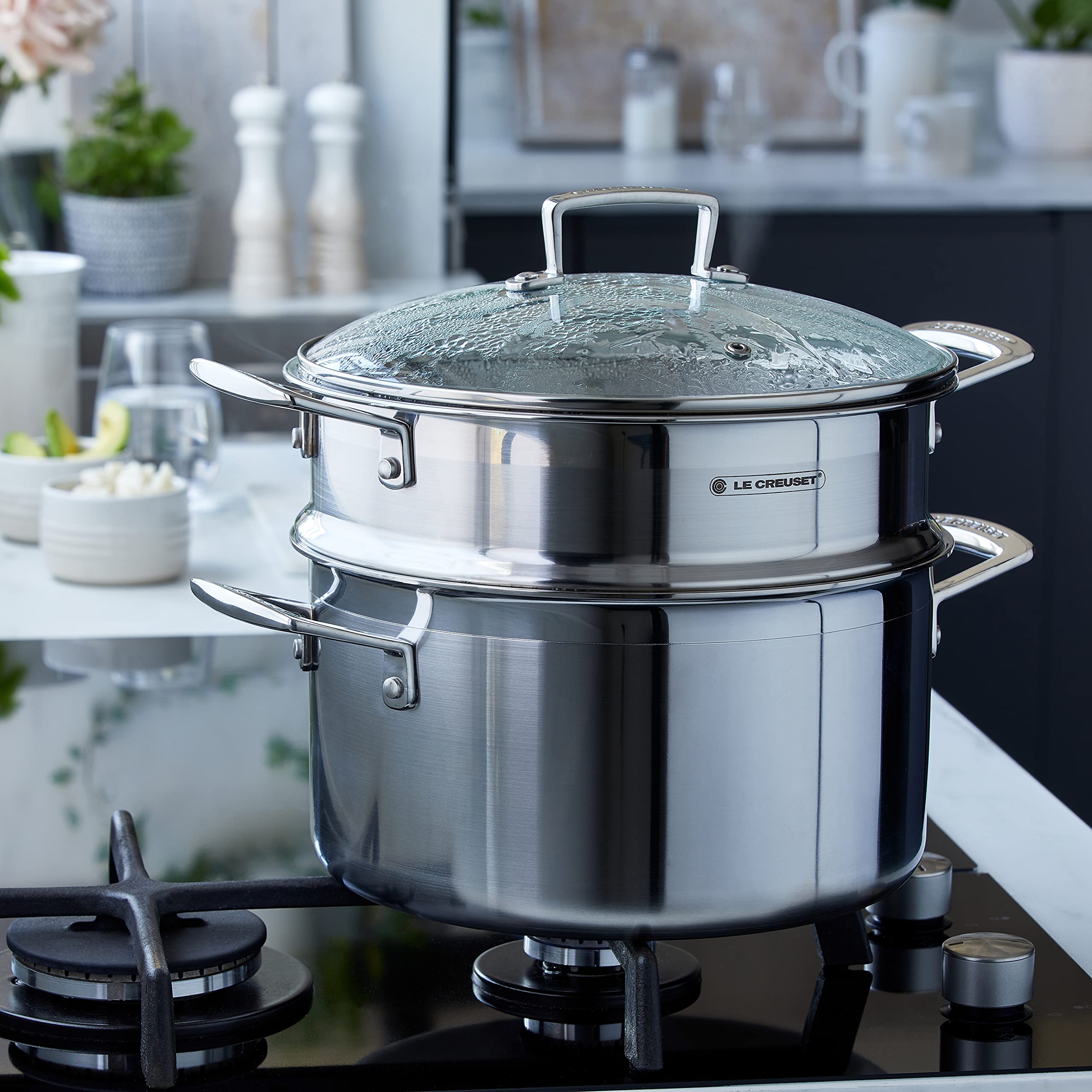 le-creuset-cestello-per-cottura-al-vapore-grande-in-acciaio-inox-con-coperchio-i image 2