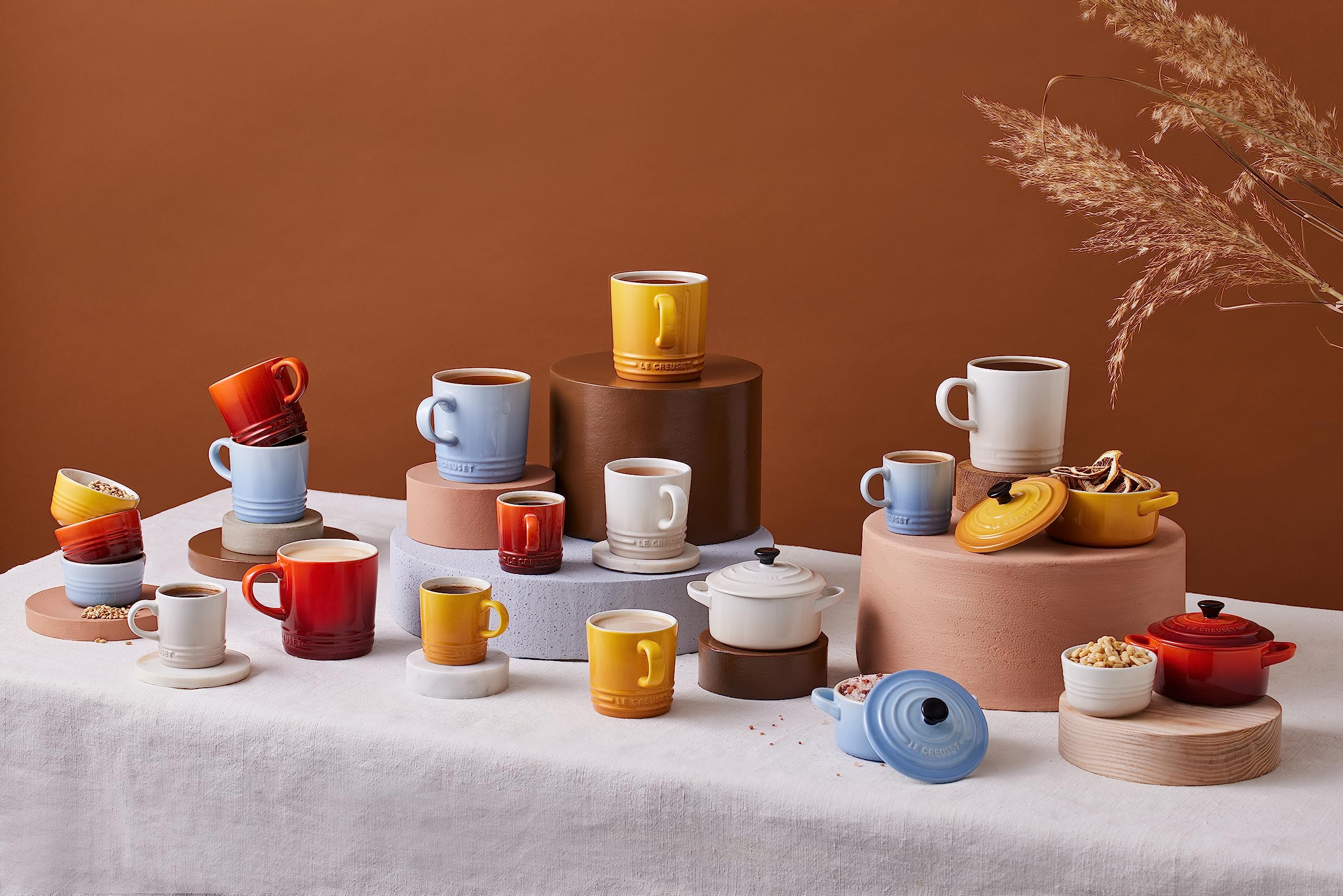 le-creuset-set-di-4-tazze-in-gres-350-ml-elements-colori-cayenne-nectar-meringue image 7