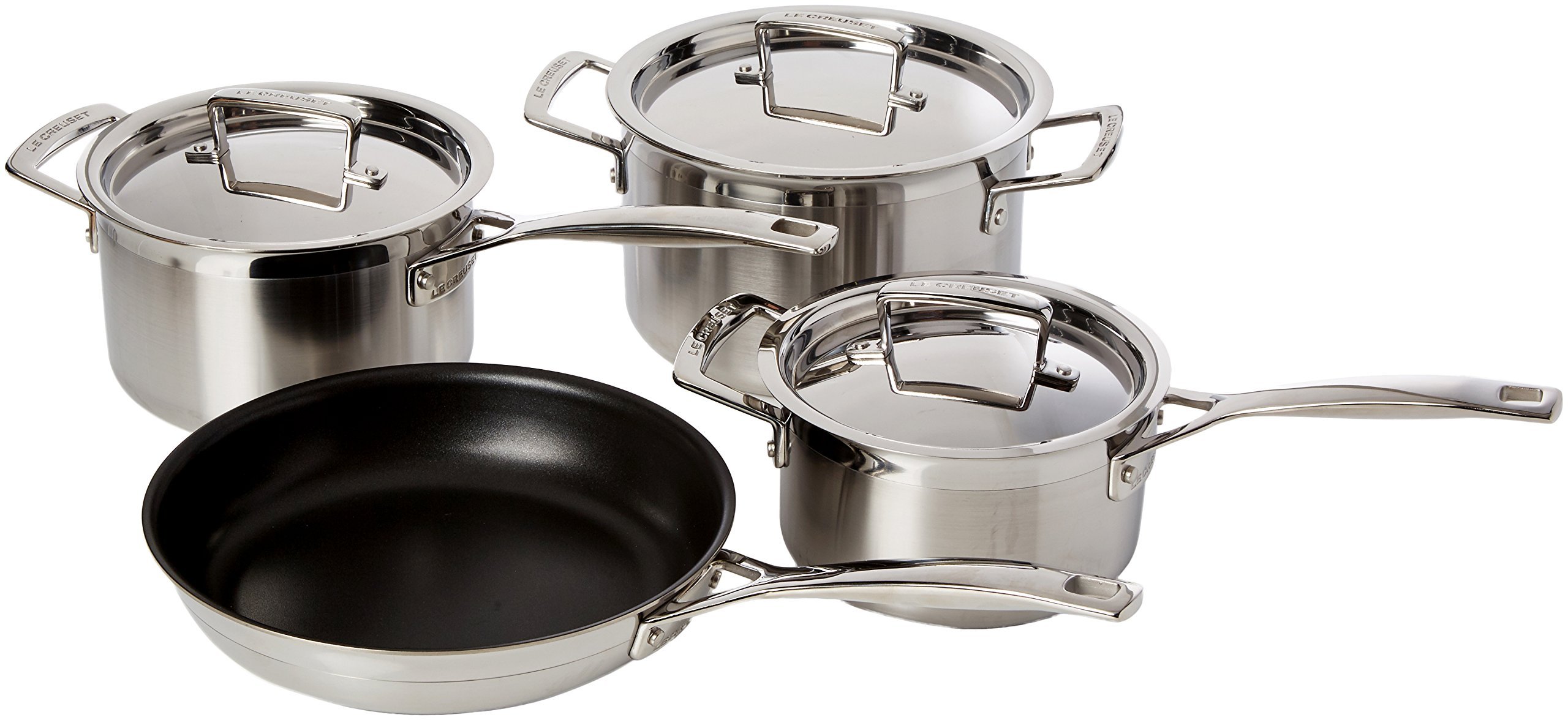 le-creuset-set-5-pezzi-pentole-3-ply-in-acciaio-inossidabile-con-coperchi-compat image 4
